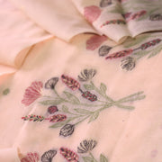 Mystic Weaves Peach Muga Cotton Unstitched Suit Set